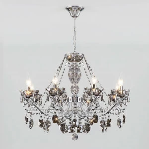 Подвесная люстра Eurosvet Teodore 10103/8 хром/дымчатый хрусталь Strotskis EUROSVET ДИЗАЙНЕРСКИЕ, TEODORE 00-3888061 Прозрачный