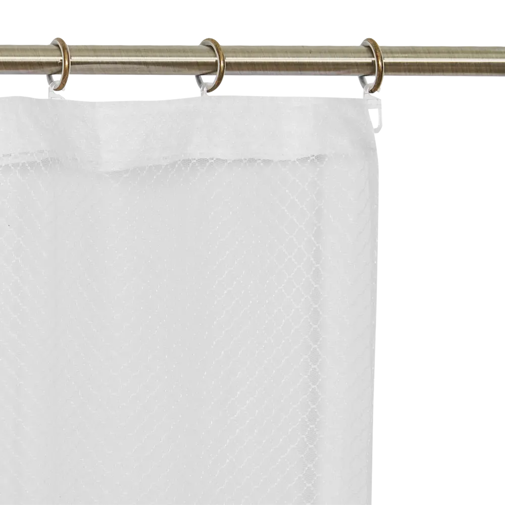 Тюль на ленте «Сетка Zigzag» 250x260 см цвет белый AMORE MIO STLM-2125674 - Вид №4