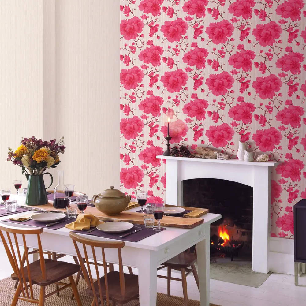 Обои флизелиновые 1.06х10 м цветы цвет алый ER 4054-7 Erismann STLM-2177403 - Вид №2