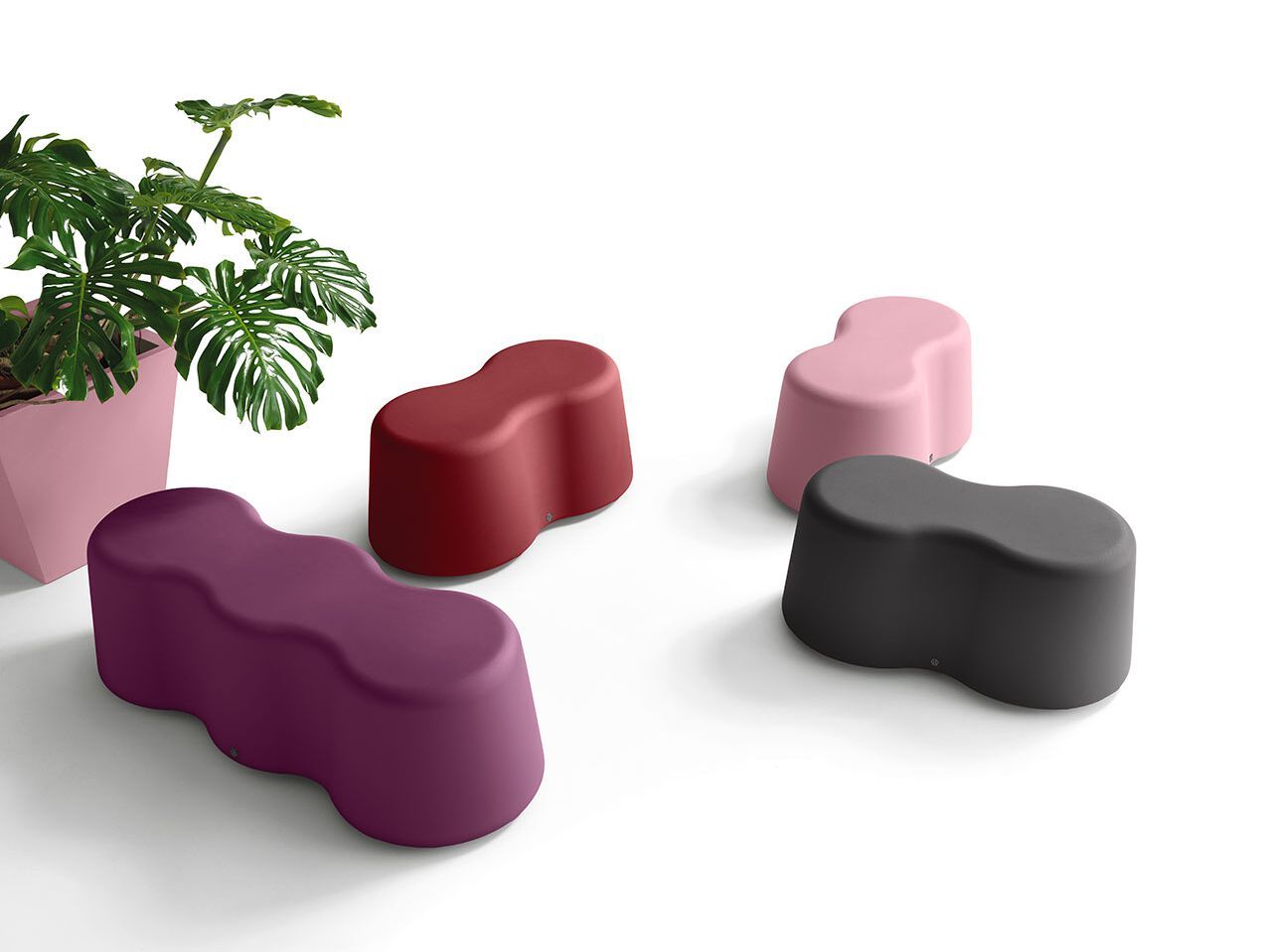 Садовая скамейка из полиэтилена Lyxo Design PEANUTS ARCH-00151026