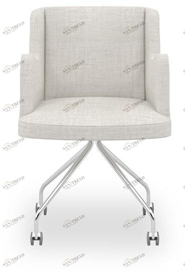 ESTEL GROUP Фетровое кресло в современном стиле с 4-мя спицами и подлокотниками с колесами Embrasse sun-id-1453315