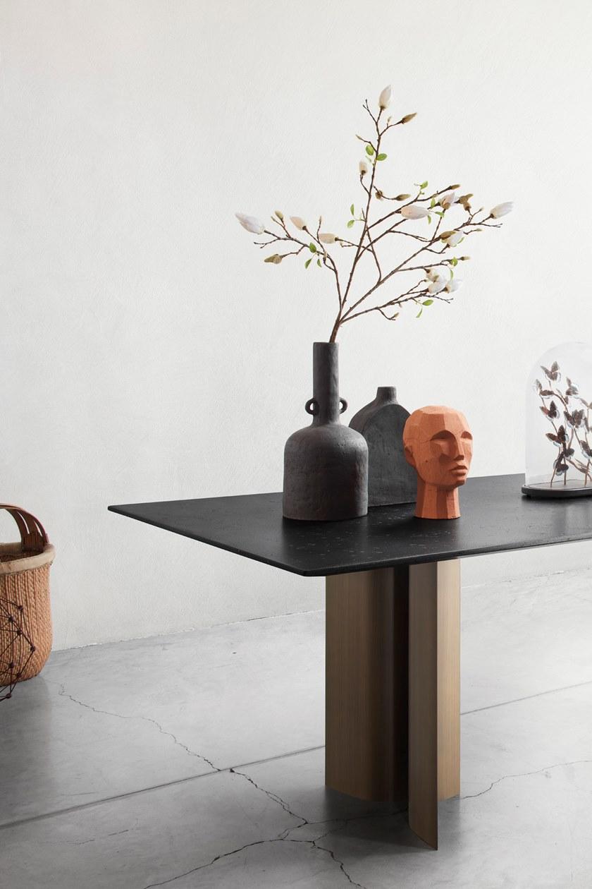 Lema Прямоугольный стол из реконструированного мрамора и металлической основы sun-id-1387205 - Вид №3