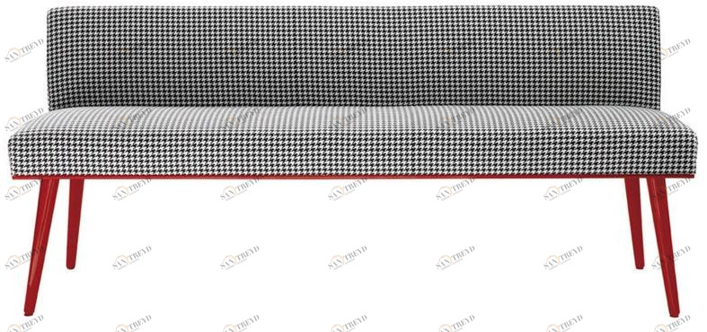 HC28 Cosmo Скамья со спинкой, обитая тканью  A05 