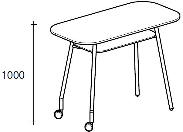 Sesta Стол для переговоров на колесиках с системой управления кабелями Blog Bg-273 - Вид №1