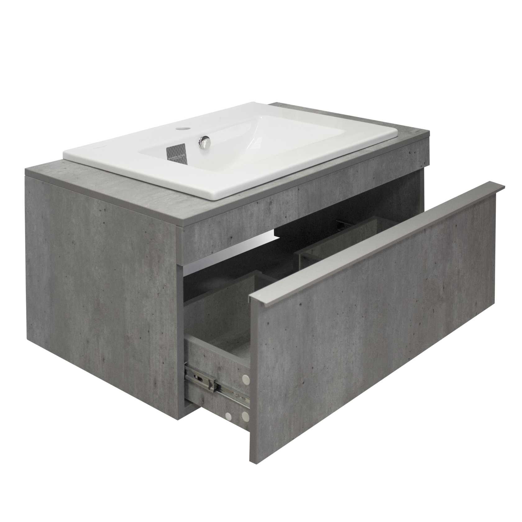 Тумба подвесная STAR80 / Бетон SANITA LUXE QDRSLCW60211W1 - Вид №7