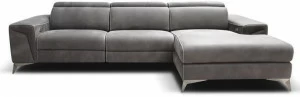 Rossini Sofas Кожаный диван-кресло с шезлонгом