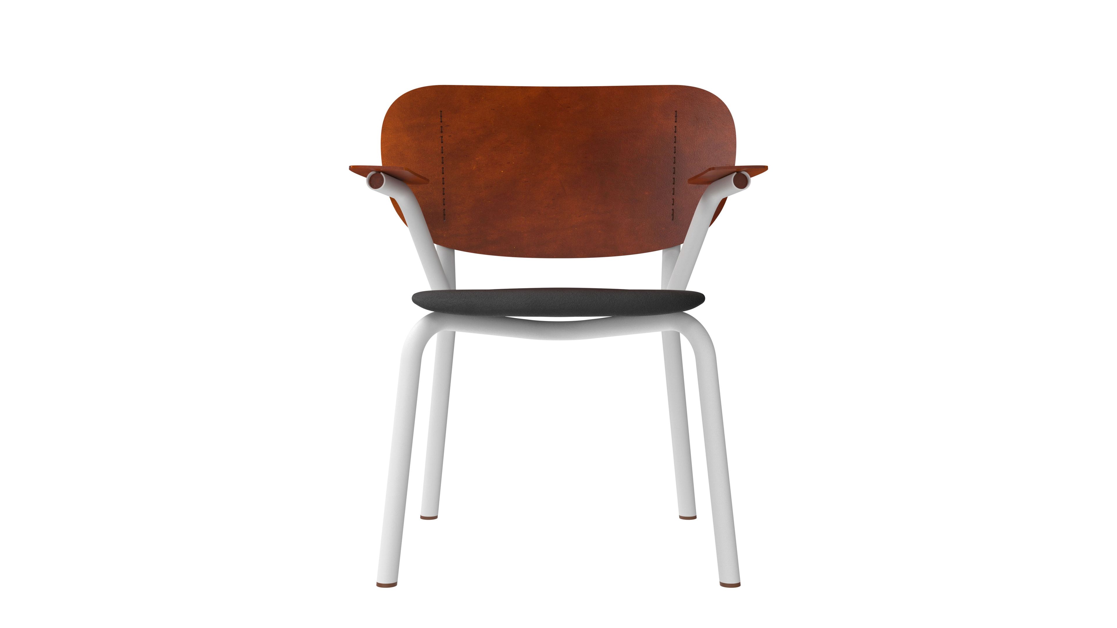 Деревянный и кожаный стул с подлокотниками FUNCTIONALS EMIL ROSI ARCH-00126468 - Вид №13