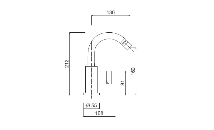 Смеситель для биде Rubinetteria Giulini MyRing ARCH-00073028 - Вид №2