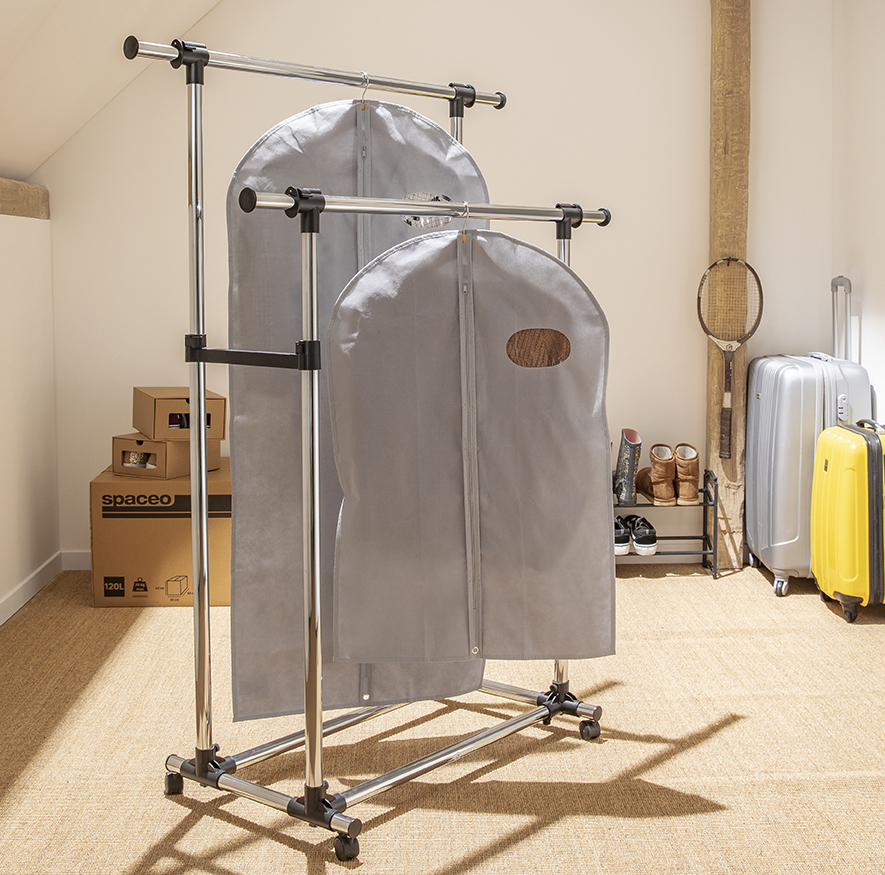 82008805 Чехол для одежды 60x135 см текстиль цвет серый STLM-0017170 SPACEO  - Вид №8