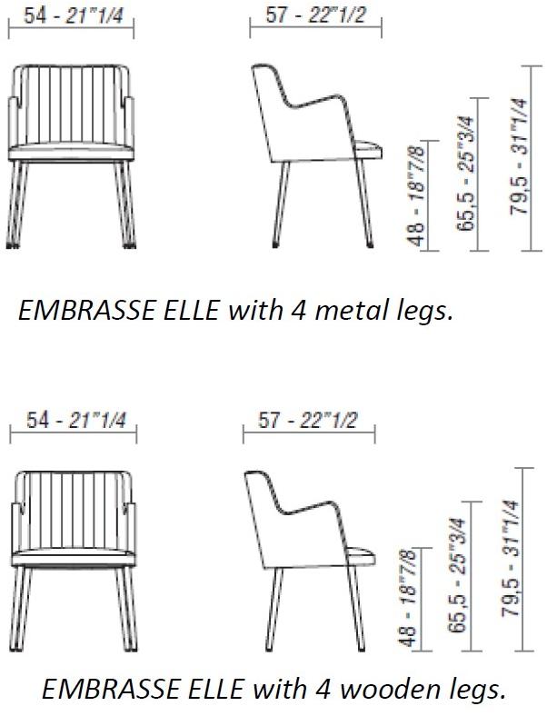 ESTEL GROUP Стул с обивкой и подлокотниками Embrasse sun-id-1413408 - Вид №12