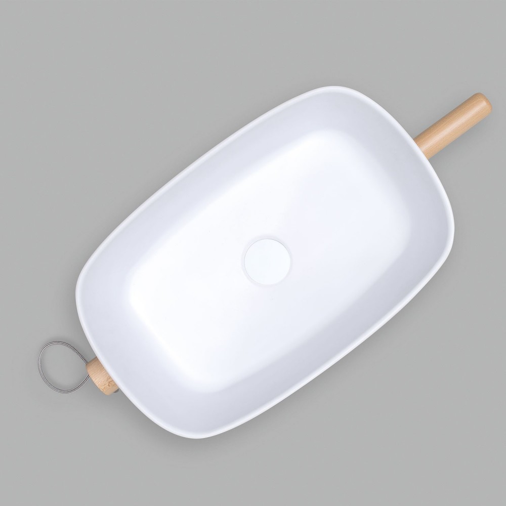 EVLAPAN Подвесная раковина настенная прямоугольная EVER Life Design Bounce белая - Вид №4