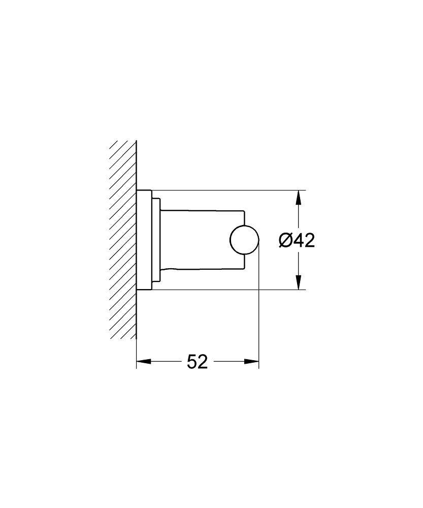 40312000 Двойной Крючок для халата Grohe Atrio хром - Вид №1