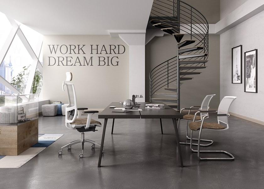 Leyform Консольный стул из сетки и хромированной стали с подлокотниками Cometa sun-id-1464195 - Вид №7