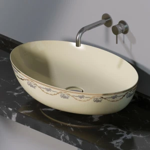 L600469G Накладная раковина на столешницу  овальная A. e T. Italia ELITE