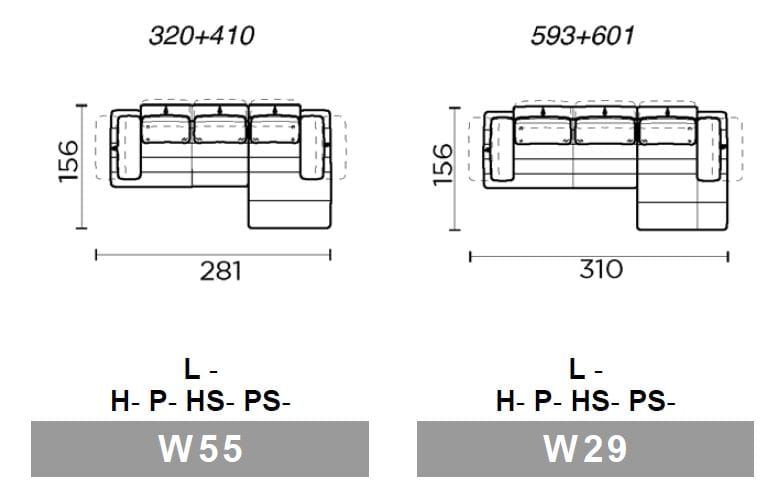 Модульный тканевый диван с подголовником и полуостровом Calia Italia премиум ARCH-00066525 - Вид №3