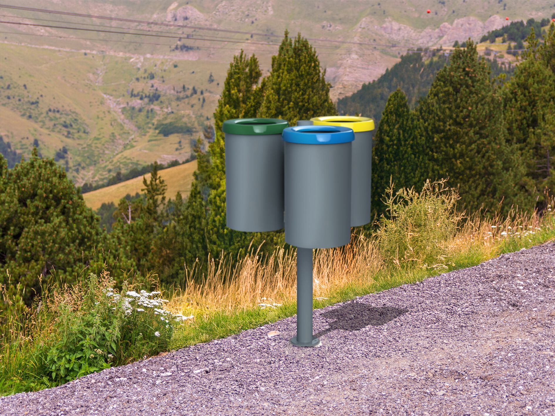 Наружная стальная стойка для мусора Studio Città BASIC ISOLA ARCH-00008711