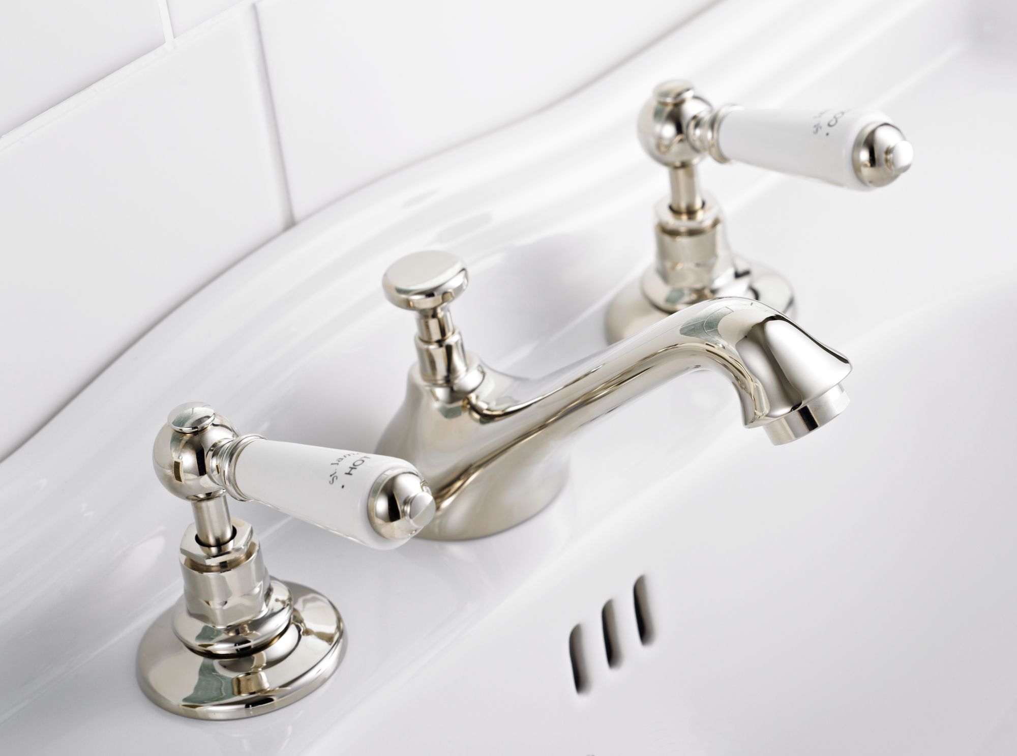 Traditional bathrooms Смеситель для раковины на 3 отверстия АСКОТ Tb400.514.nk  - Вид №1