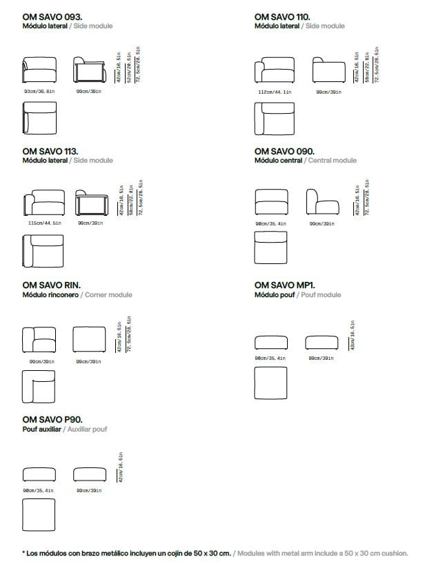 Модульный тканевый диван Omelette Editions Savoye ARCH-00126393 - Вид №6