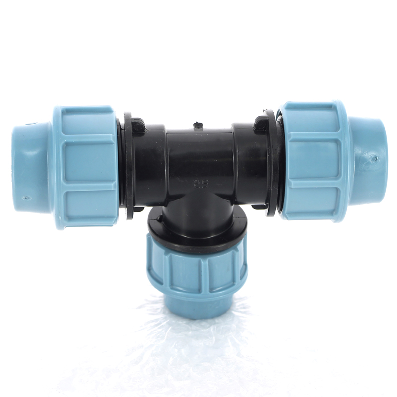 Тройник редукционный обжим для труб ПНД UNIDELTA 25x20x25 1013025020