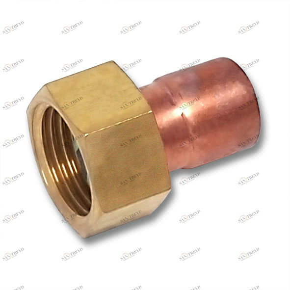 153591634 SANHA 5359G переход ВП-ВР, с накид- ной гайкой, медь 16x3/4 мм 