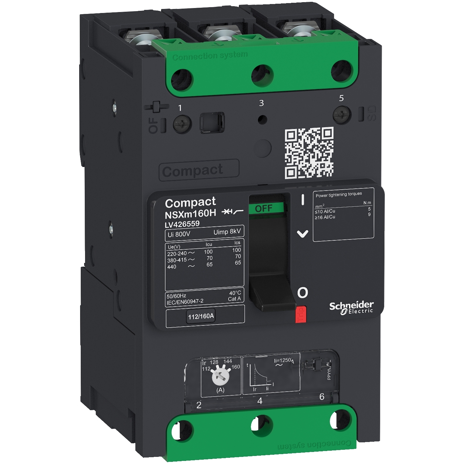 LV426356 Силовой автомат NSXm, 36кА, 3P, 80А Schneider Electric Compact 