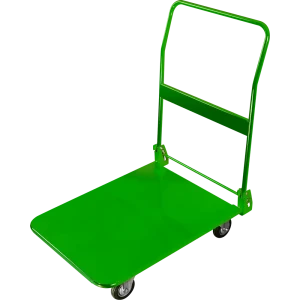 Тележка платформенная нагрузка 250 кг 4 колеса цвет оранжевый