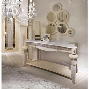 Turri Прямоугольный мраморный столик-консоль с ящиками Caractere