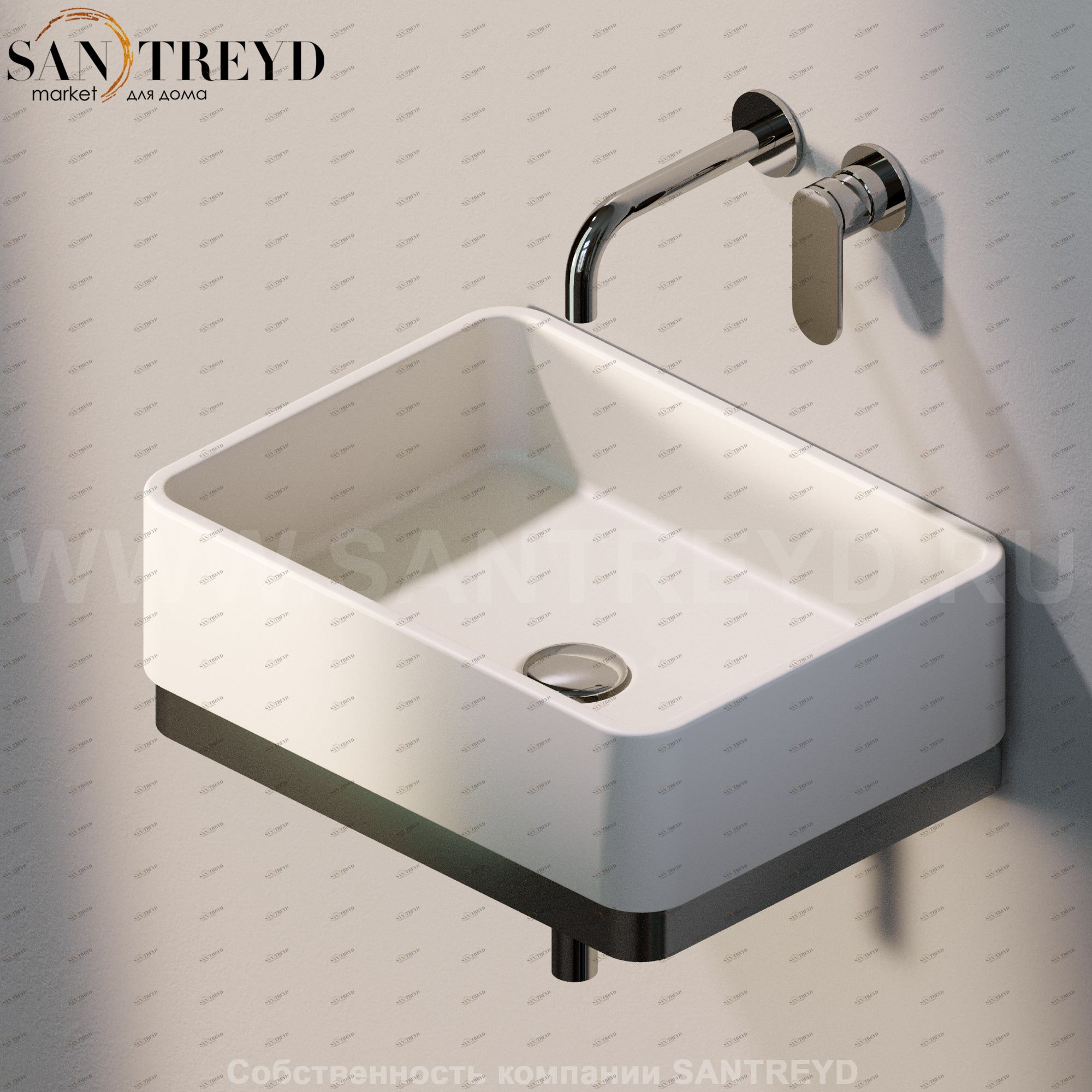 MWL489003 Подвесная раковина настенная прямоугольная Ceramica Flaminia Miniwash бежевая