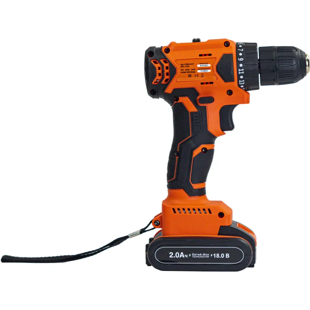 Дрель-шуруповерт аккумуляторная бесщеточная Спец БДА-18-Б СПЕЦ-3417, 18 В Li-ion 2x2 Ач STLM-2021171 - Вид №5
