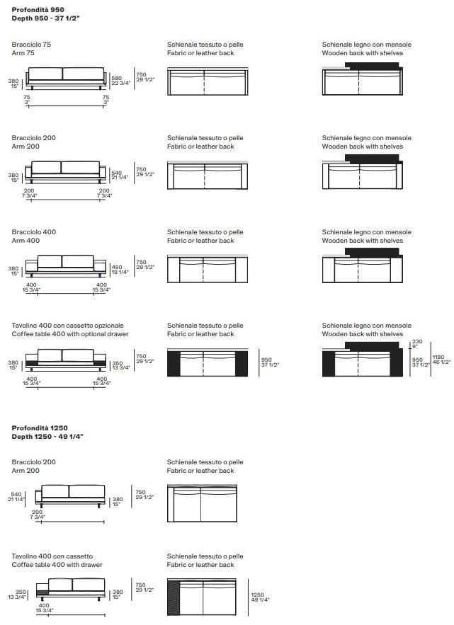 Кожаный диван Poliform ARCH-00016067 - Вид №3