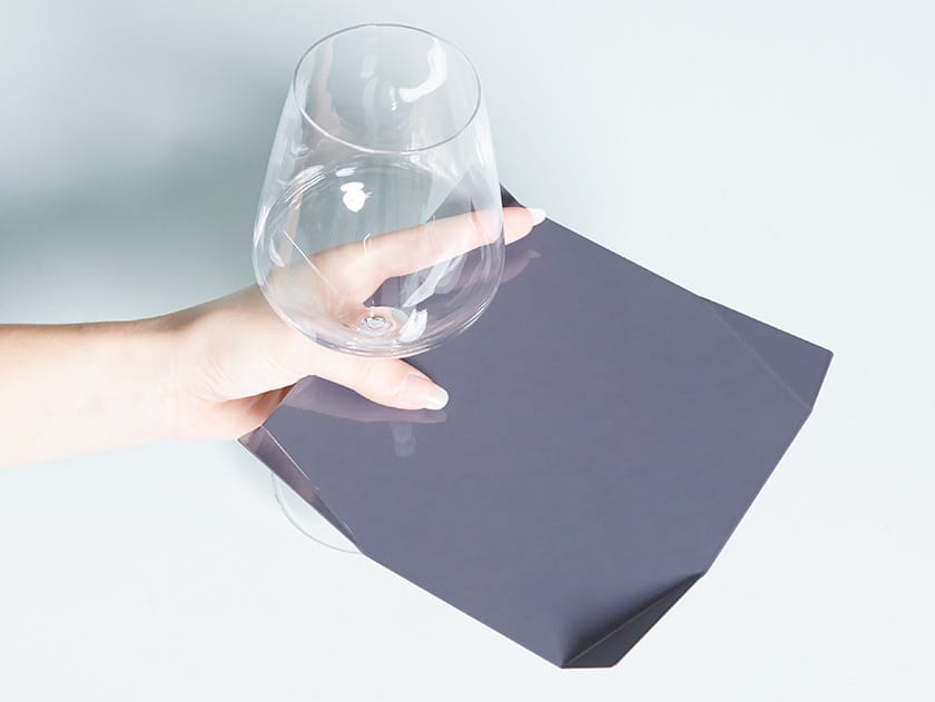 Квадратная металлическая тарелка для коктейлей Giacopini Pliè ARCH-00043244 - Вид №6