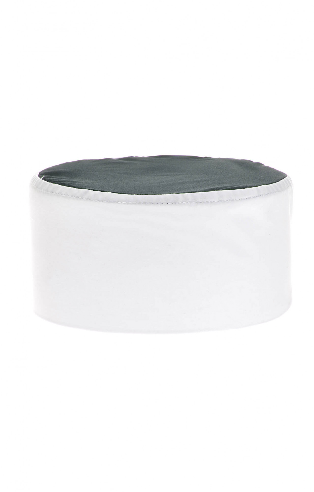 61164 Головной убор "Таблетка" ткань "Тиси" бело-черная  Повар  размер 57-58 Спецодежда 