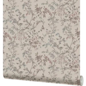 Обои флизелиновые Московская Обойная Фабрика Лен-Шинуазри бежевые 1.06 м 4128-8