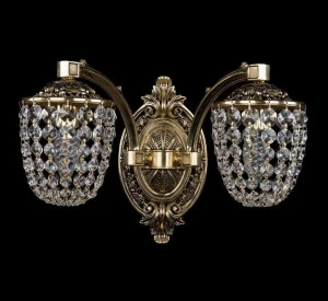 Бра Bohemia Ivele 1772/2/150/GB BOHEMIA IVELE ФОНАРЬ 077325 Прозрачный;серебро