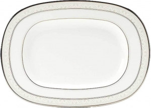 54880 Noritake Селедочница Noritake "Монтвейл, платиновый кант" 22,5см Фарфор костяной