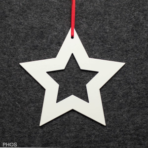 STERN3KW Poinsettia polaris-3, 5-конечная, из нержавеющей стали, с порошковым покрытием белого цвета PHOS