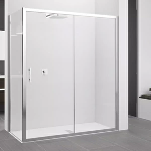 Душевой уголок 172x91 ZEPHYROS 2P+F Novellini ZEPHYROS с серебристым профилем