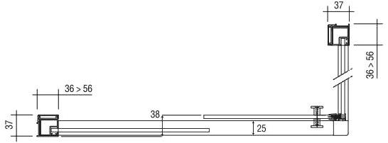 DISENIA Душевая кабина угловая стеклянная с раздвижной дверцей Space sun-id-1404418 - Вид №2