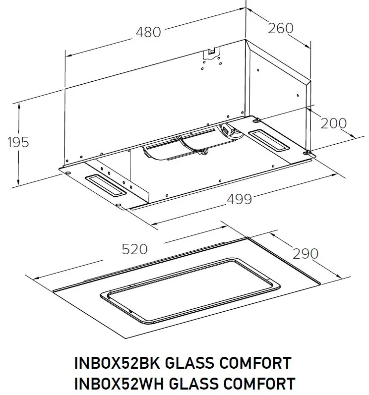 9270635 Вытяжка полновстраиваемая Meferi INBOX52WH GLASS COMFORT белый/белый STDN-0098221 - Вид №13