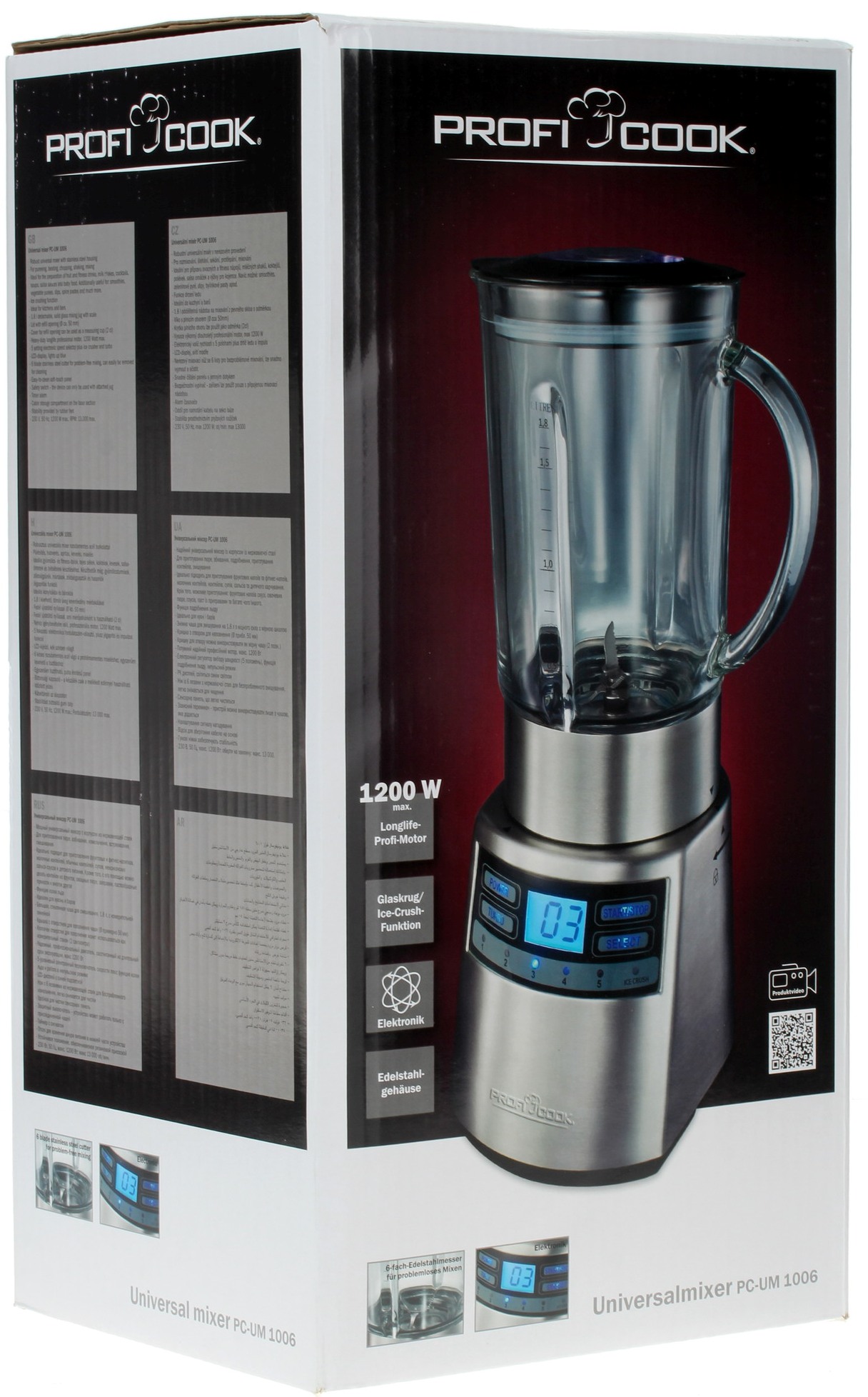 6676048 Блендер стационарный Profi Cook PC-UM 1006 серебристый ProfiCook STDN-0092819 - Вид №7