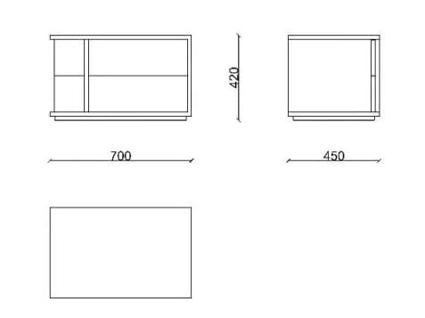 Тумбочка из дерева и стекла RIVATELIER CUBE ARCH-00101524 - Вид №5