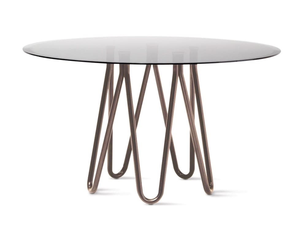 Круглый стол из металла и стекла Casamania & Horm Медузы ARCH-00037889 - Вид №2