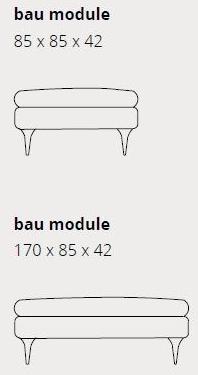 HMD INTERIORS Мягкая кушетка из ткани Bau sun-id-1417793 - Вид №2