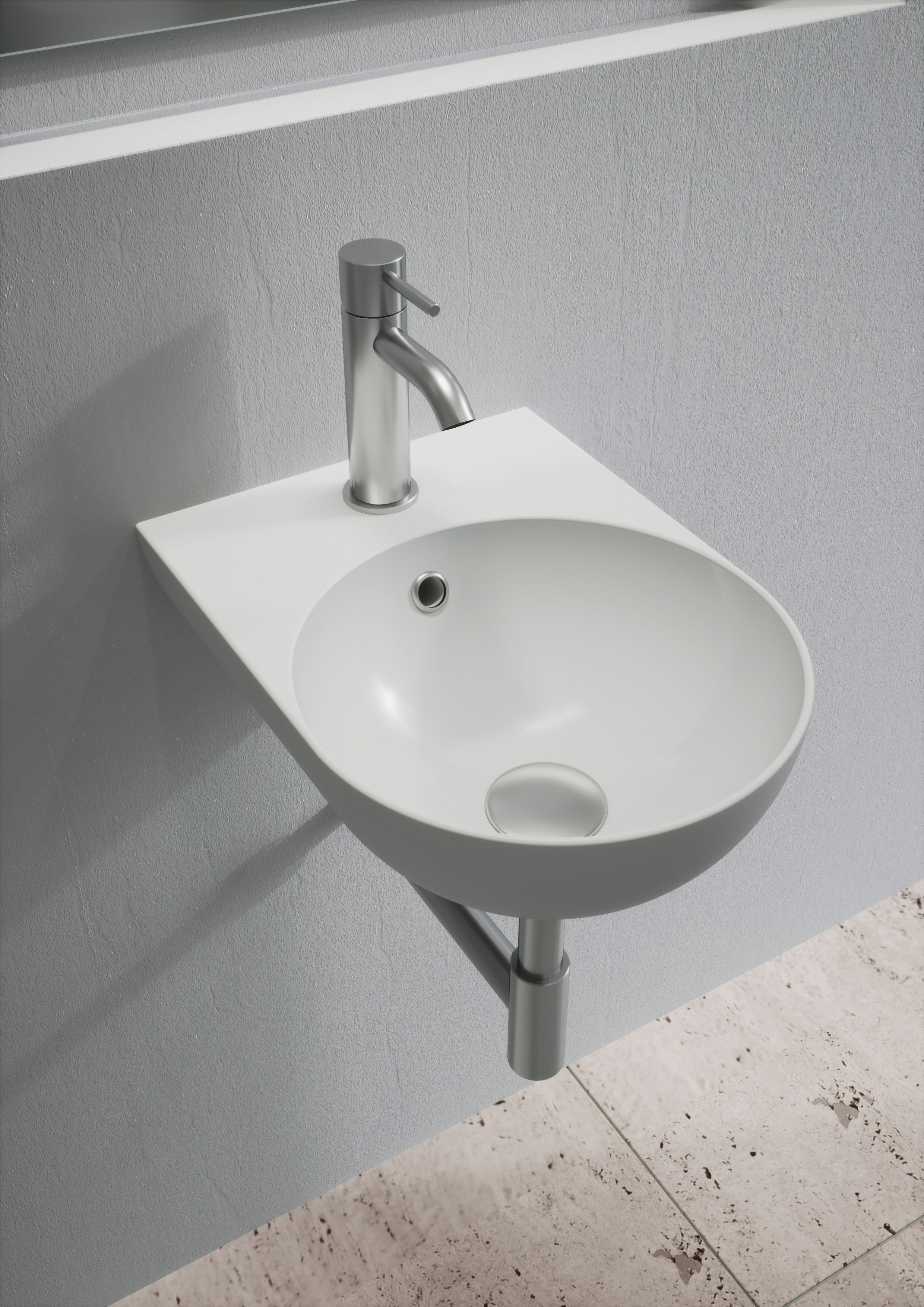 Керамическая ручная мойка с круглым переливом Olympia Ceramica Milady ARCH-00080917 - Вид №2