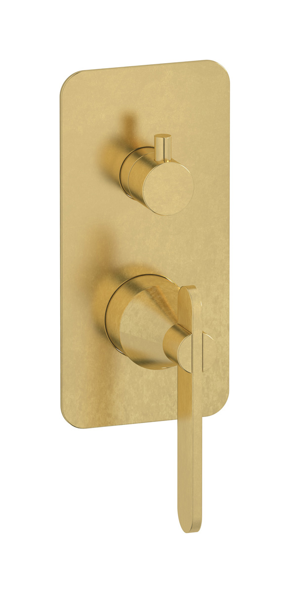 Внешние части встроенного в стену смесителя на 3 потребителя WE ARE IB ol314sr Natural Brass Soho