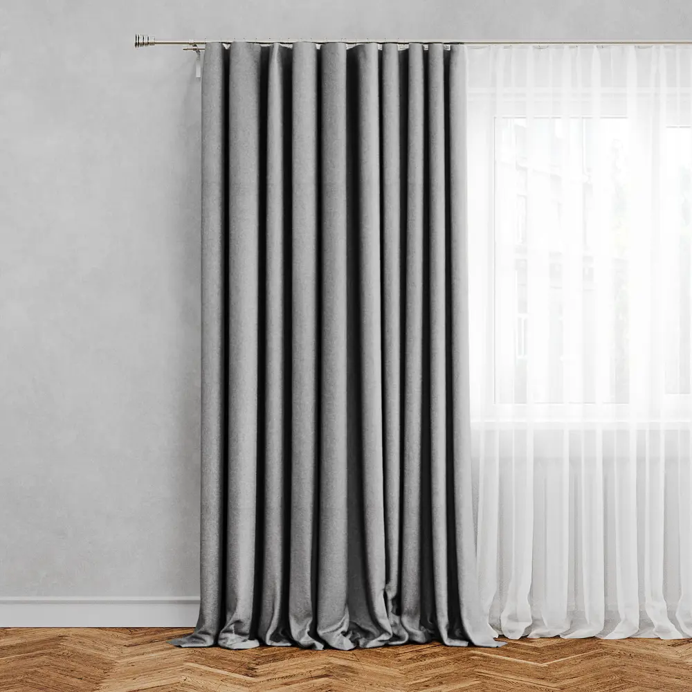 Штора Столица текстиля Monaco с эффектом блэкаут на ленте 200×300 см 88039128