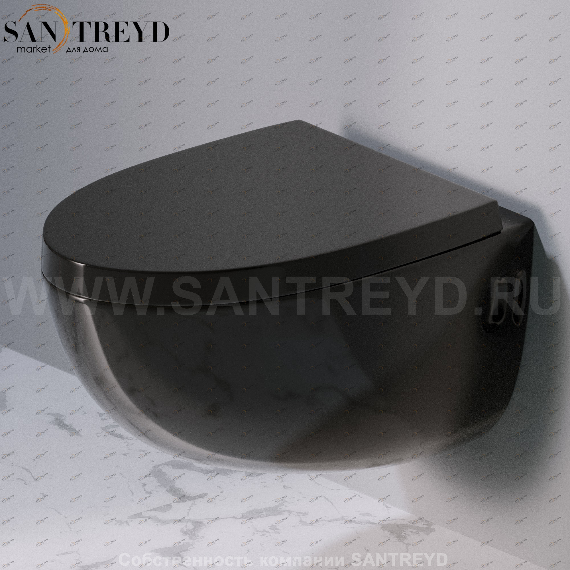 S511104 Подвесной унитаз настенный Черный A. e T. Italia OVAL Италия AeT ITALIA