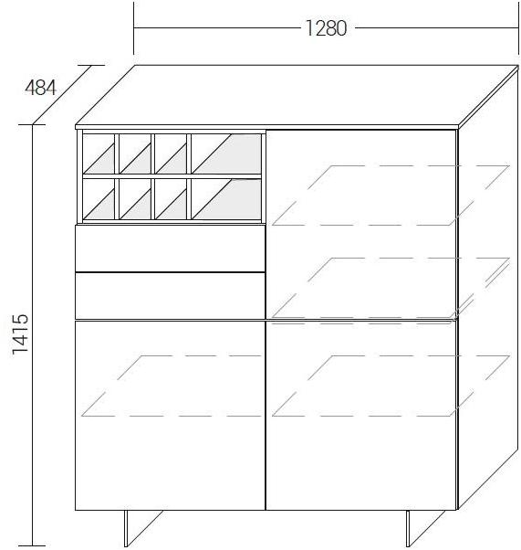 Dall'Agnese Комод из дуба с распашными дверцами с ящиками sun-id-1407710 - Вид №1