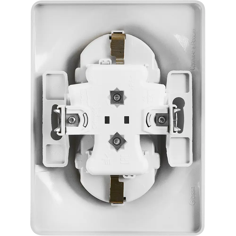 Schneider Electric Glossa — двойная встраиваемая розетка с защитными шторками 86710162 STLM-1117636 - Вид №3