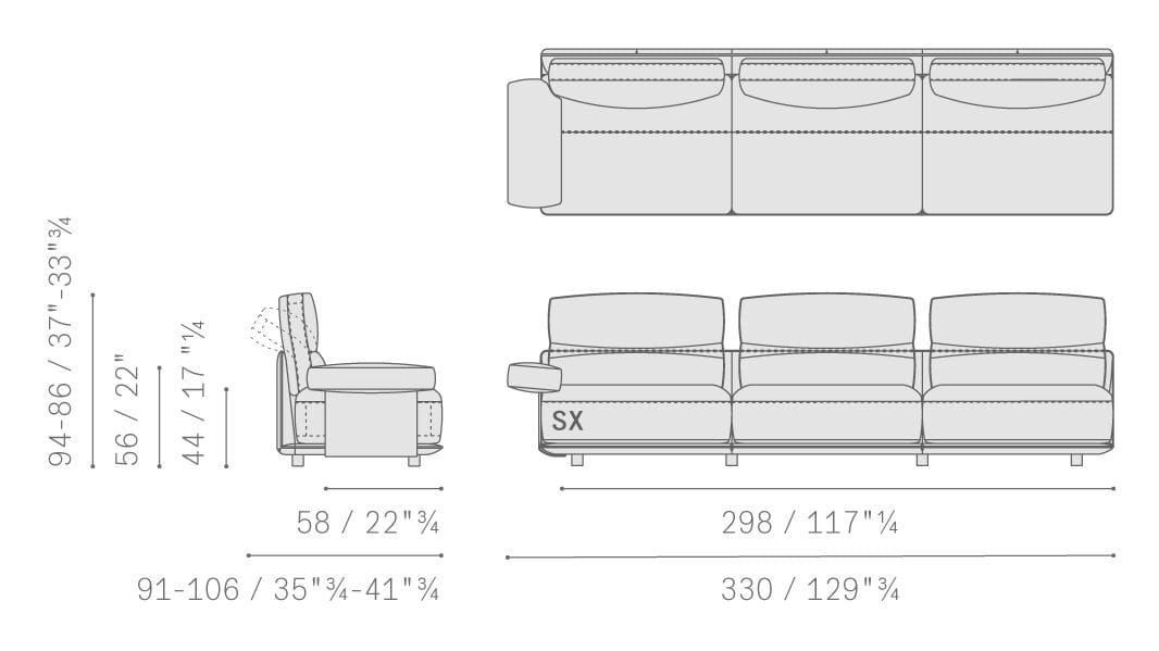 Кожаный модульный диван Poltrona Frau коллекция - диваны и кресла ARCH-00076677 - Вид №14